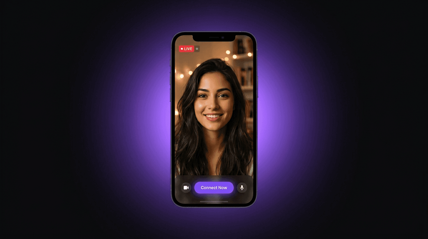 Live video chat with a real person on your phone