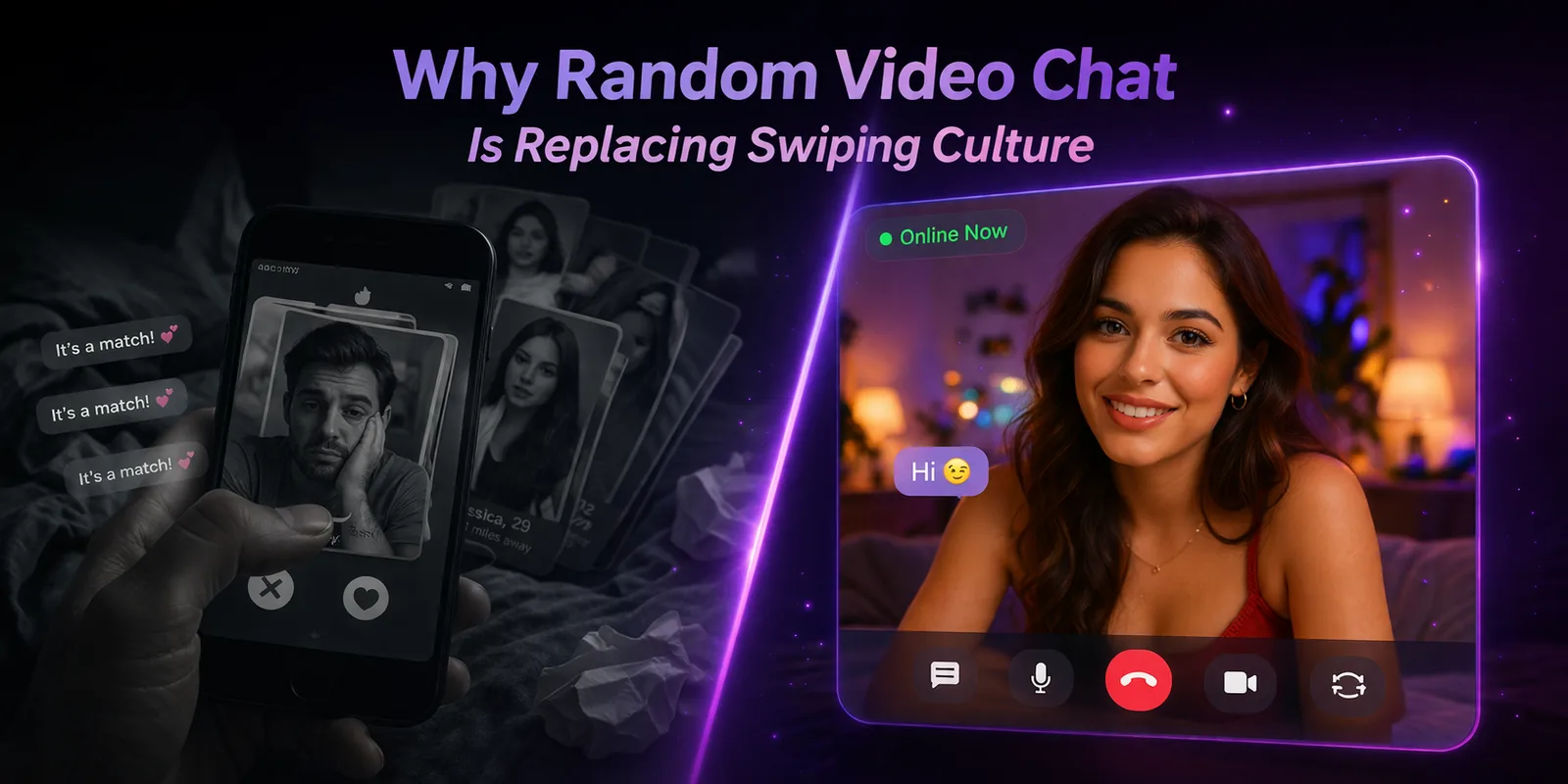 Por Que o Video Chat Aleatório Está Substituindo a Cultura do Swipe